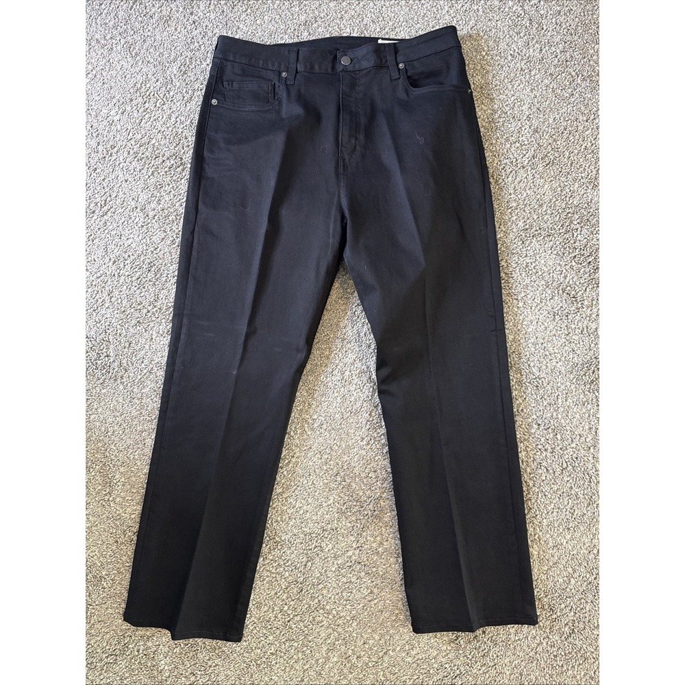 Aviator Jeans Women's Black Straight Leg Travel Pants Spandex Stretch Size 33